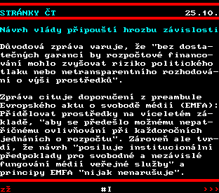 Teletext ČT, strana 854