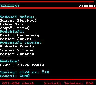 Teletext ČT, strana 895